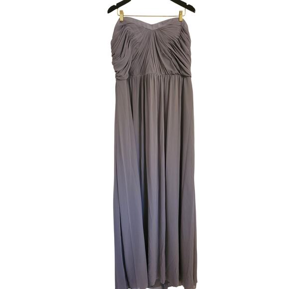After Six Bridesmaid Formal Mother of Bride/Groom Prom Dress Gray Strapless 22 - Picture 1 of 5